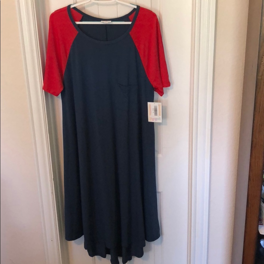 Lula Roe Carly XL color blocked